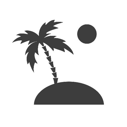 Icono palmera y sol